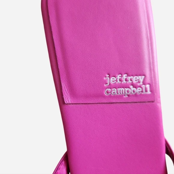 Jeffrey Campbell Linques Thong Flat Sandals Fuchsia Pink SIZE 9 - Picture 2 of 4